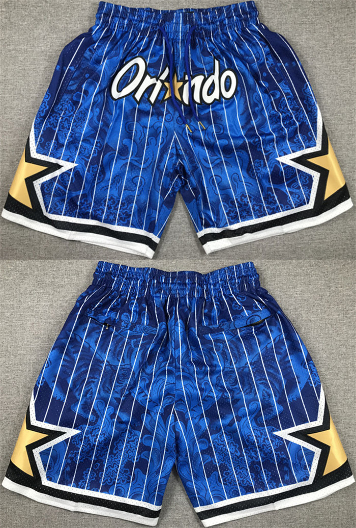 Personalized Men’s Orlando Magic Blue Shorts(Run Small)