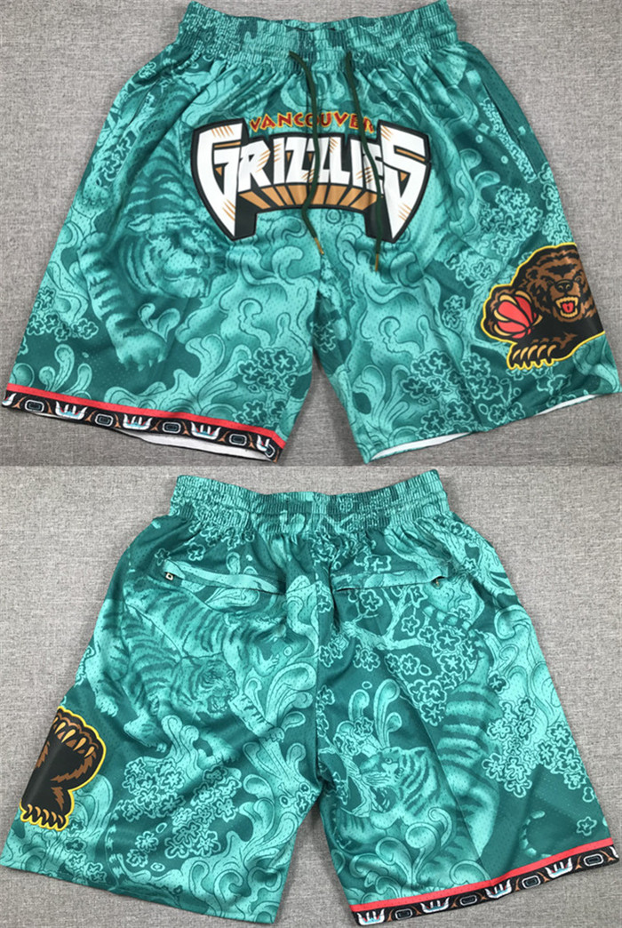 Personalized Men’s Memphis Grizzlies Aqua Shorts (Run Small)