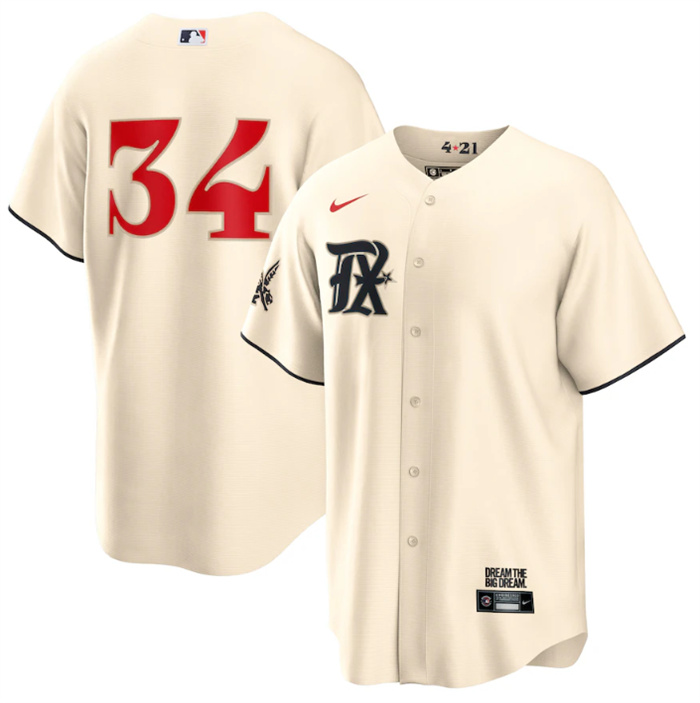 Personalized Men’s Texas Rangers #34 Nolan Ryan Cream 2023 City Connect Stitched Baseball Jersey