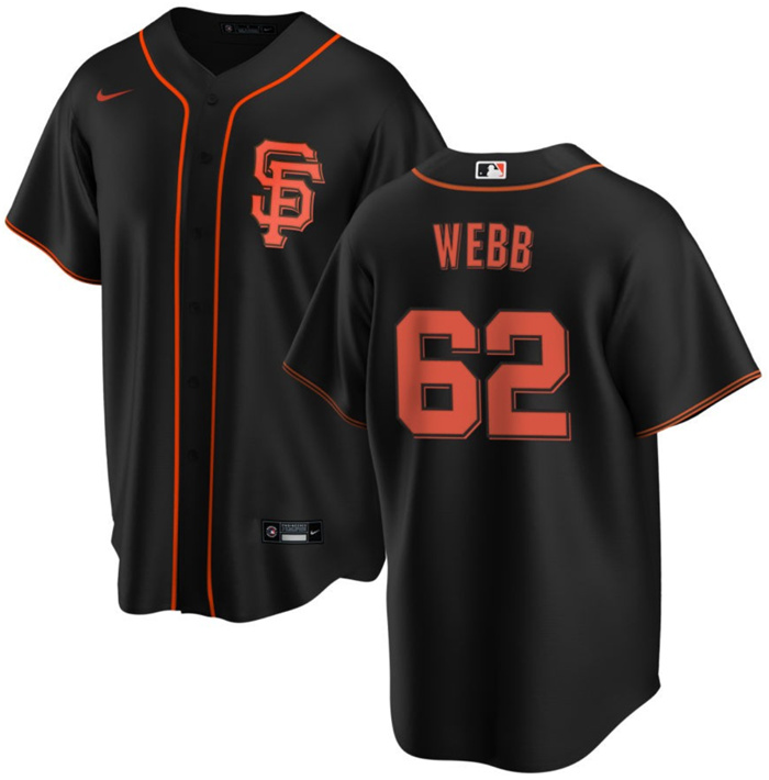 Personalized Men’s San Francisco Giants #62 Logan Webb Black Cool Base Stitched Jersey