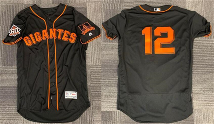 Personalized Men’s San Francisco Giants #12 Joe Panik Black 2018 Flex Base Stitched Jersey