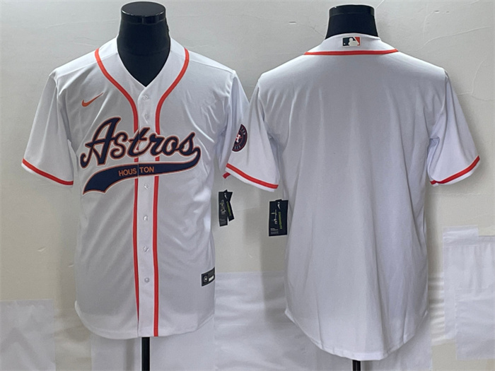 Personalized Men’s Houston Astros Blank White Cool Base Stitched Baseball Jersey