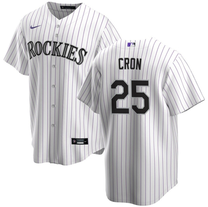 Personalized Men’s Colorado Rockies #25 C.J. Cron White Stitched Baseball Jersey
