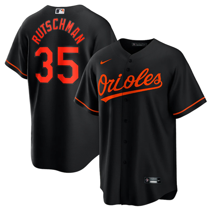 Personalized Men’s Baltimore Orioles #35 Adley Rutschman Black Cool Base Stitched Jersey