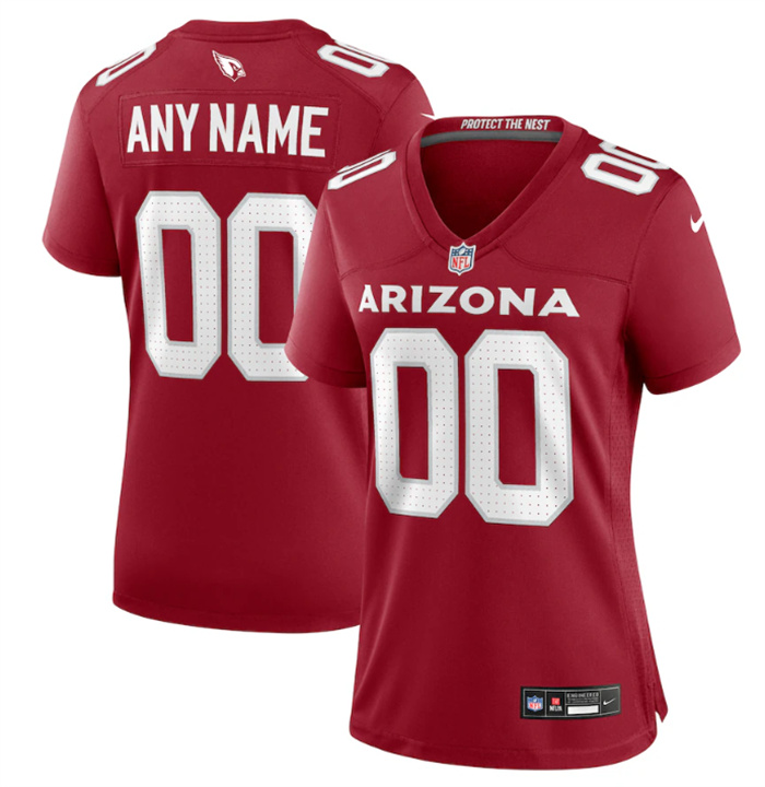 Personalized Women’s Arizona Cardinals Active Player New Red Stitched Game Jersey(Run Small)