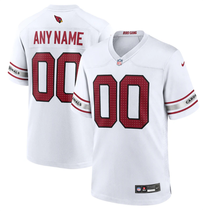 Personalized Men’s Arizona Cardinals ACTIVE PLAYER White Stitched Game Football Jersey