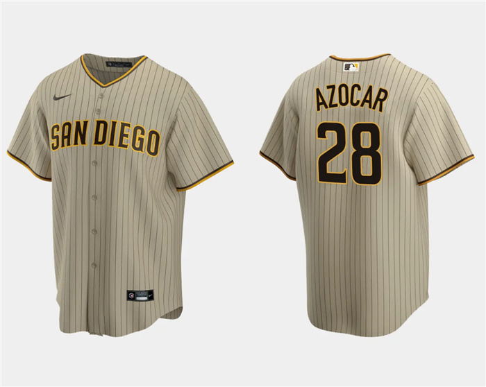Personalized Men’s San Diego Padres #28 José Azócar Tan Cool Base Stitched Jersey