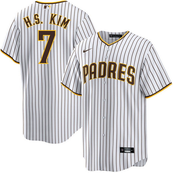 Personalized Men’s Ha-Seong Kim San #7 Diego Padres White Jersey