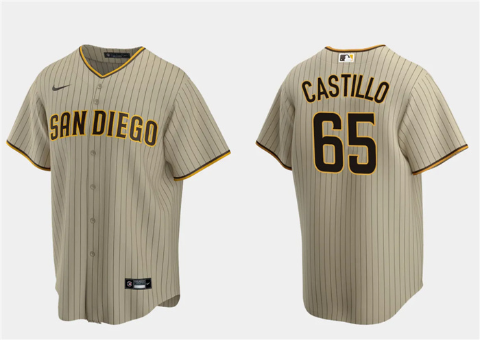 Personalized Men’s San Diego Padres #65 José Castillo Tan Cool Base Stitched Jersey