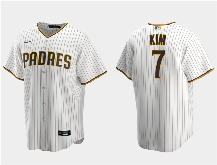 Personalized Men’s San Diego Padres #7 Ha-Seong Kim White Cool Base Stitched Jersey