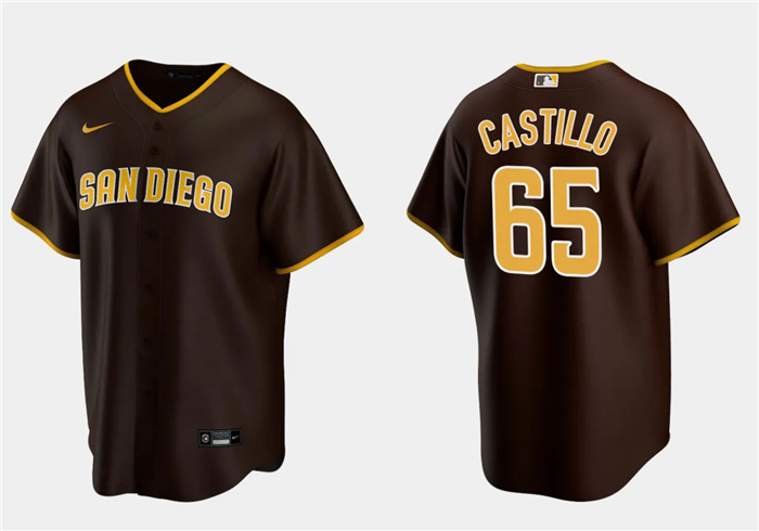 Personalized Men’s San Diego Padres #65 José Castillo Brown Cool Base Stitched Jersey