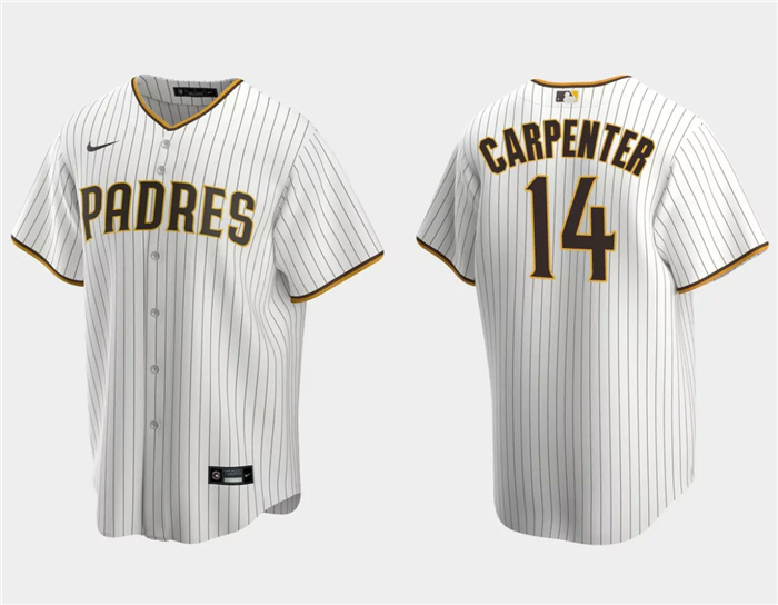 Personalized Men’s San Diego Padres #14 Matt Carpenter White Cool Base Stitched Jersey