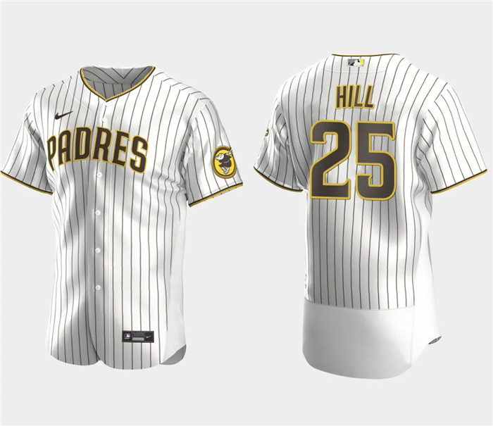 Personalized Men’s San Diego Padres #25 Tim Hill White Flex Base Stitched Baseball Jersey