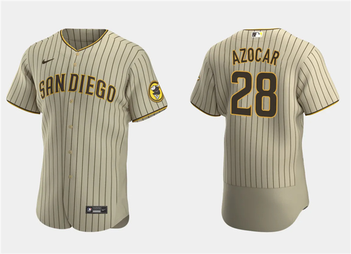 Personalized Men’s San Diego Padres #28 José Azócar Tan Flex Base Stitched Baseball Jersey