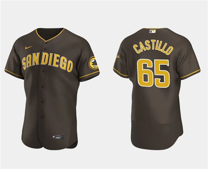 Personalized Men’s San Diego Padres #65 José Castillo Brown Flex Base Stitched Baseball Jersey