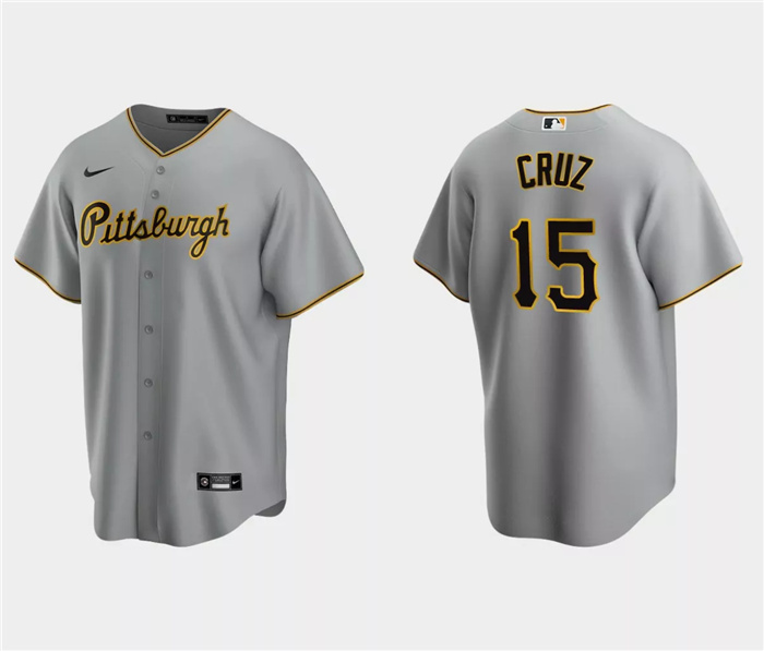 Personalized Men’s Pittsburgh Pirates #15 Oneil Cruz Grey Cool Base Stitched Baseball Jersey