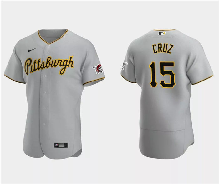 Personalized Men’s Pittsburgh Pirates #15 Oneil Cruz Grey Flex Base Stitched Baseball Jersey