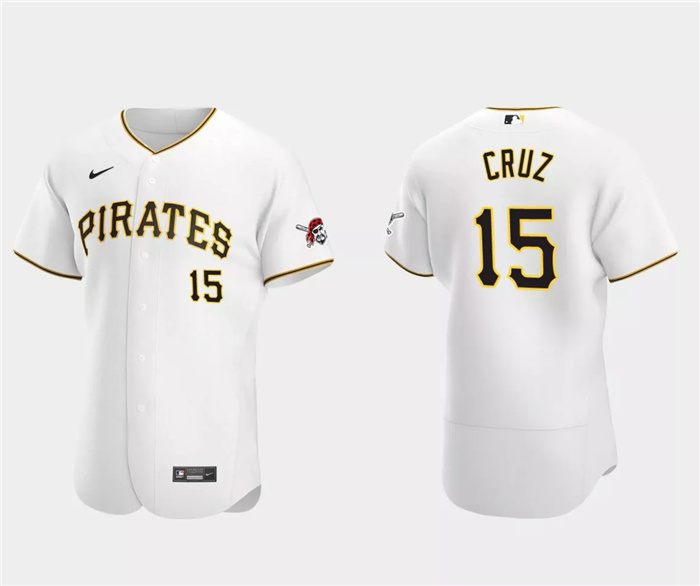 Personalized Men’s Pittsburgh Pirates #15 Oneil Cruz White Flex Base Stitched Baseball Jersey