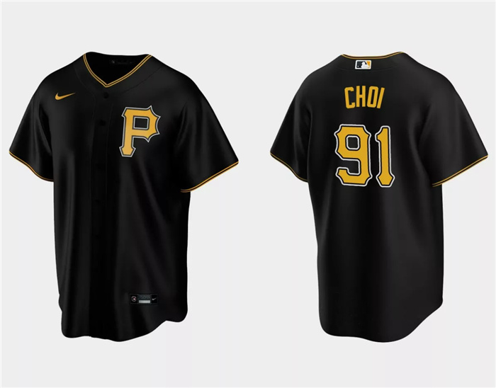 Personalized Men’s Pittsburgh Pirates #91 Ji Man Choi Black Cool Base Stitched Baseball Jersey