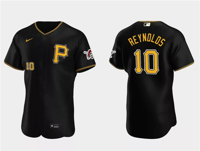 Personalized Men’s Pittsburgh Pirates #10 Bryan Reynolds Black Flex Base Stitched Baseball Jersey