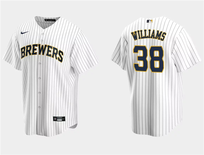 Personalized Men’s Milwaukee Brewers #38 Devin Williams White Cool Base Stitched Jersey