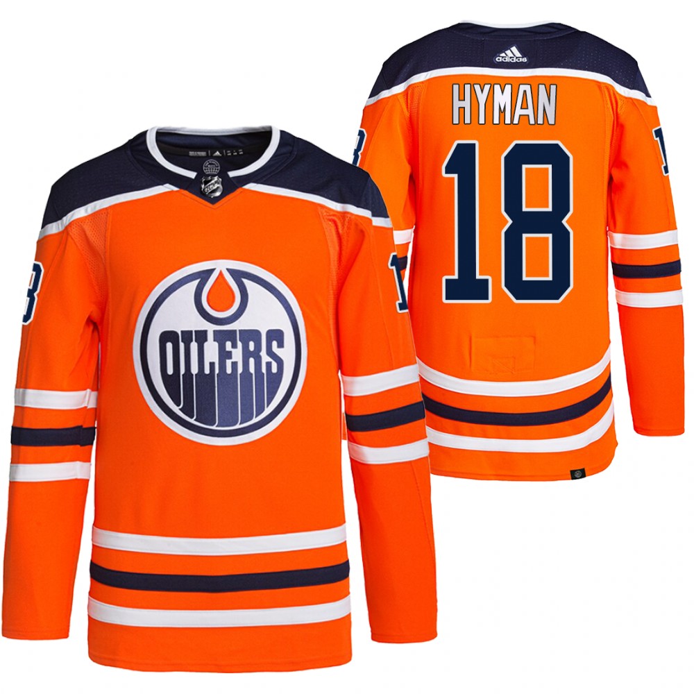 Personalized Men’s Edmonton Oilers #18 Zach Hyman Orange Stitched Jersey