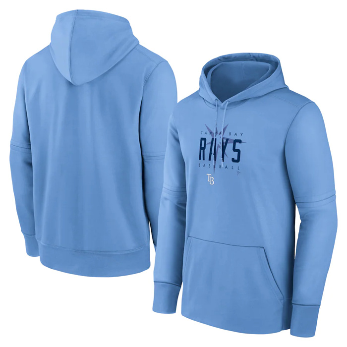 Personalized Men’s Tampa Bay Rays Blue Pregame Performance Pullover Hoodie