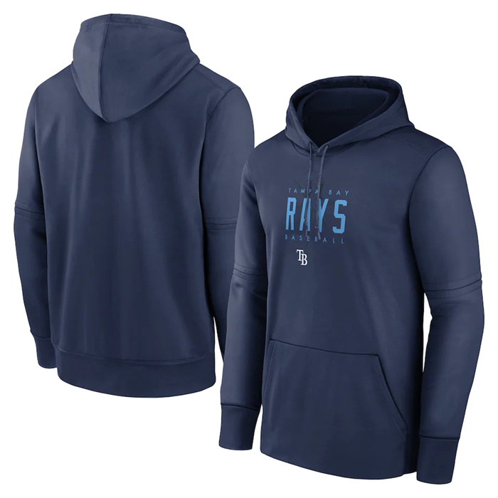Personalized Men’s Tampa Bay Rays Navy Pregame Performance Pullover Hoodie