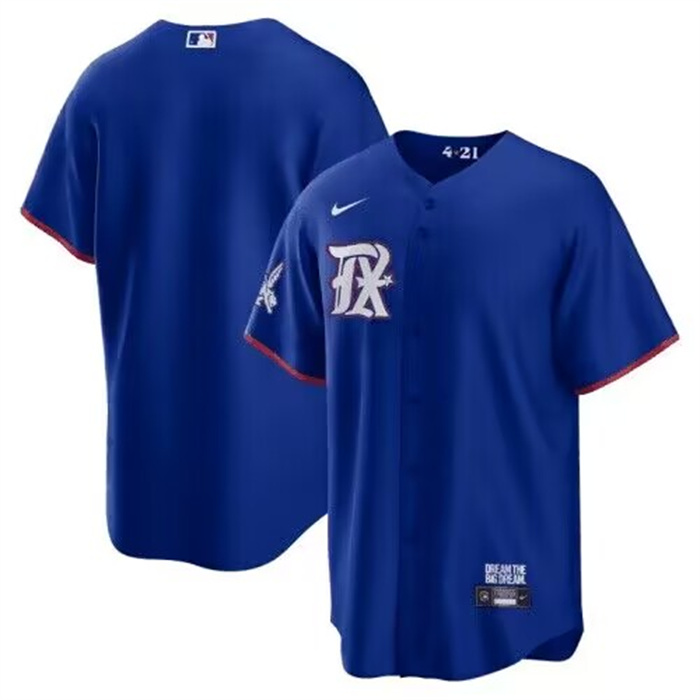 Personalized Men’s Texas Rangers Blank Royal 2023 City Connect Stitched Baseball Jersey