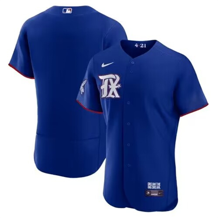 Personalized Men’s Texas Rangers Blank Royal 2023 City Connect Flex Base Stitched Baseball Jersey