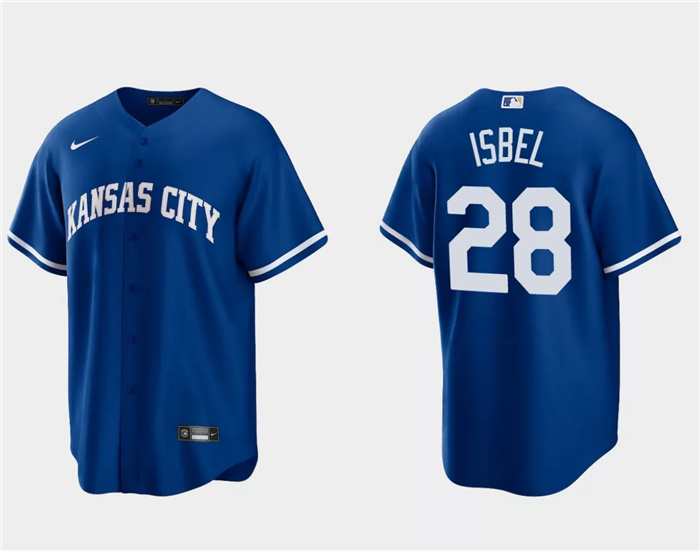 Personalized Men’s Kansas City Royals #28 Kyle Isbel Royal Cool Base Stitched Baseball Jersey