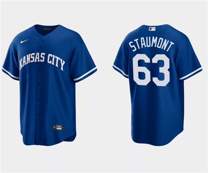 Personalized Men’s Kansas City Royals #63 Josh Staumont Royal Cool Base Stitched Baseball Jersey