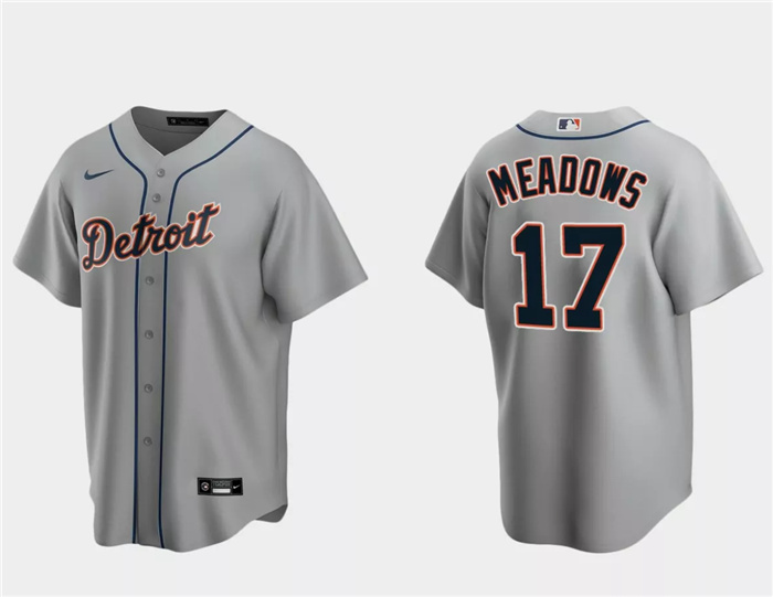 Personalized Men’s Detroit Tigers #17 Austin Meadows Grey Cool Base Stitched Jersey