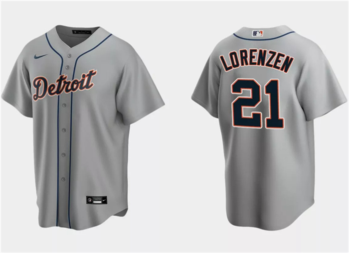 Personalized Men’s Detroit Tigers #21 Michael Lorenzen Grey Cool Base Stitched Jersey