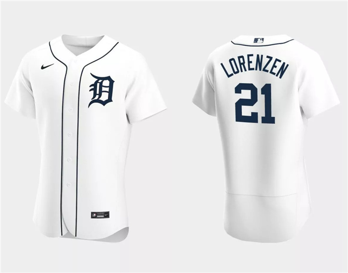 Personalized Men’s Detroit Tigers #21 Michael Lorenzen White Flex Base Stitched Jersey