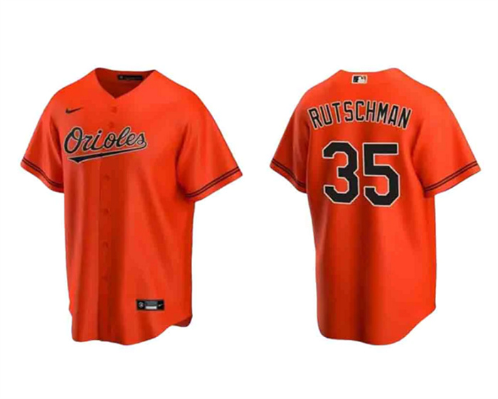Personalized Men’s Baltimore Orioles #35 Adley Rutschman Orange Cool Base Stitched Jersey
