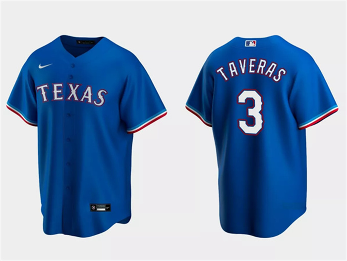 Personalized Men’s Texas Rangers #3 Leody Taveras Royal Cool Base Stitched Baseball Jersey