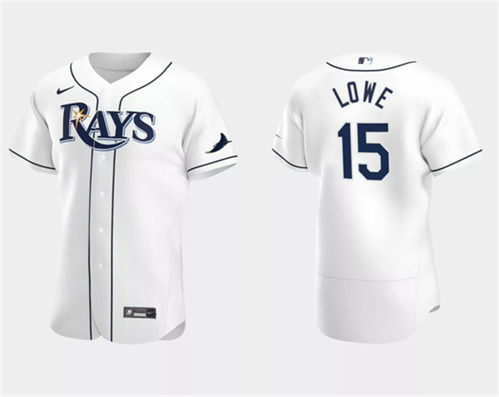 Personalized Men’s Tampa Bay Rays #15 Josh Lowe White Flex Base Stitched Jersey