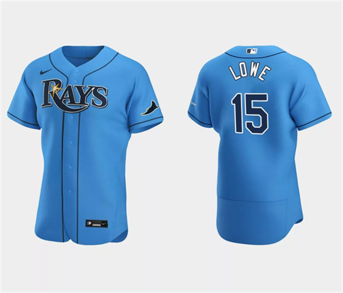 Personalized Men’s Tampa Bay Rays #15 Josh Lowe Light Blue Flex Base Stitched Jersey