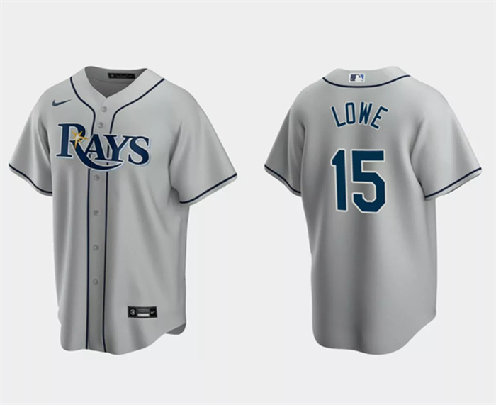 Personalized Men’s Tampa Bay Rays #15 Josh Lowe Gray Cool Base Stitched Baseball Jersey