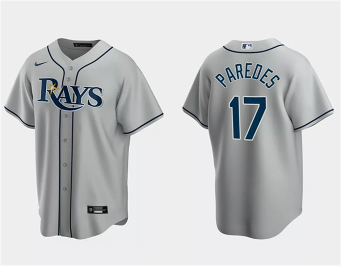 Personalized Men’s Tampa Bay Rays #17 Isaac Paredes Gray Cool Base Stitched Baseball Jersey