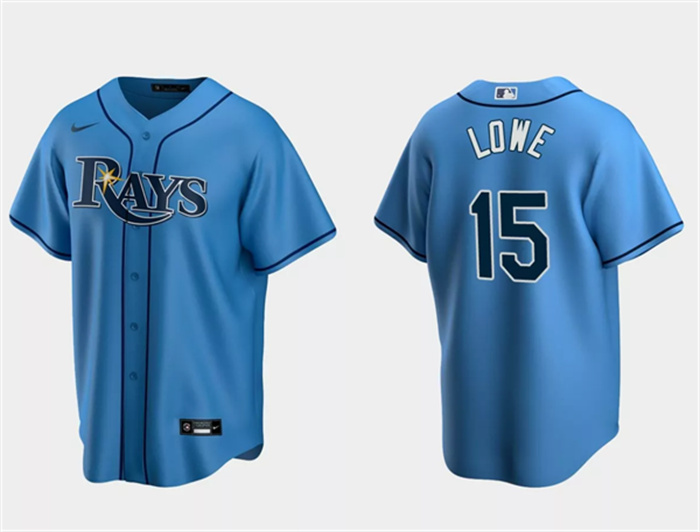 Personalized Men’s Tampa Bay Rays #15 Josh Lowe Light Blue Cool Base Stitched Baseball Jersey