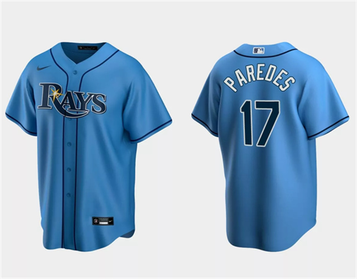 Personalized Men’s Tampa Bay Rays #17 Isaac Paredes Light Blue Cool Base Stitched Baseball Jersey