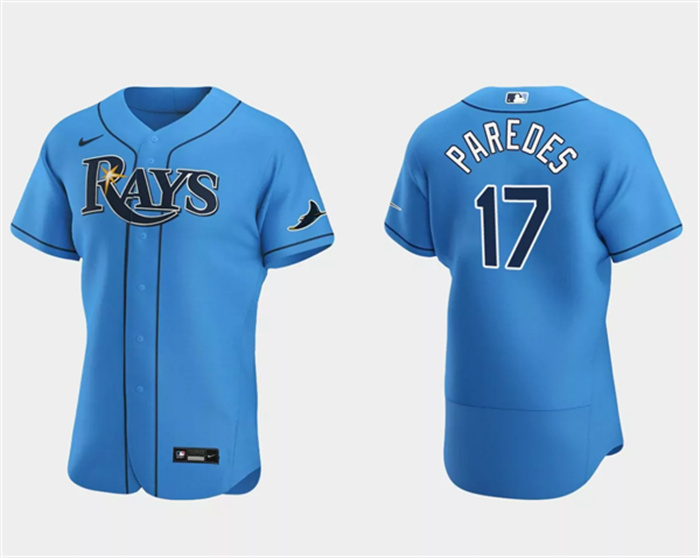 Personalized Men’s Tampa Bay Rays #17 Isaac Paredes Light Blue Flex Base Stitched Baseball Jersey