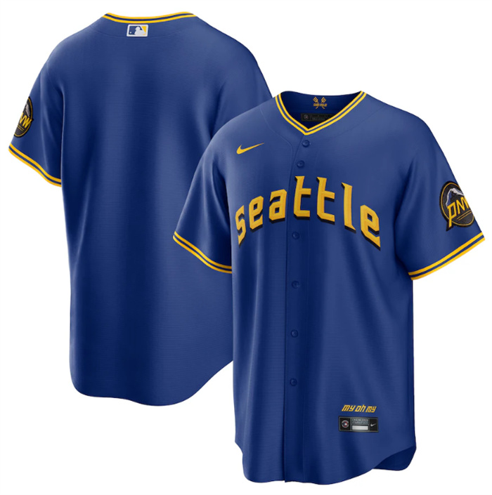 Personalized Men’s Seattle Mariners Active Player Royal 2023 City Connect Cool Base Stitched Baseball Jersey