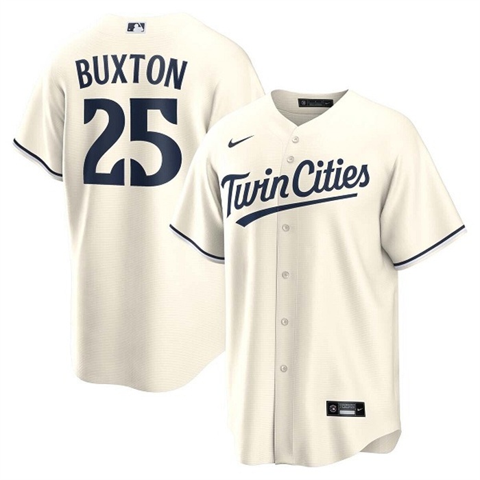 Personalized Men’s Minnesota Twins #25 Byron Buxton Cream Cool Base Stitched Baseball Jersey