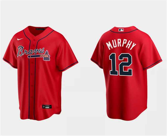 Personalized Men’s Atlanta Braves #12 Sean Murphy Red Cool Base Stitched Baseball Jersey