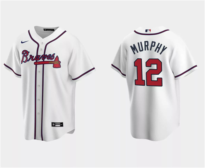 Personalized Men’s Atlanta Braves #12 Sean Murphy White Cool Base Stitched Baseball Jersey