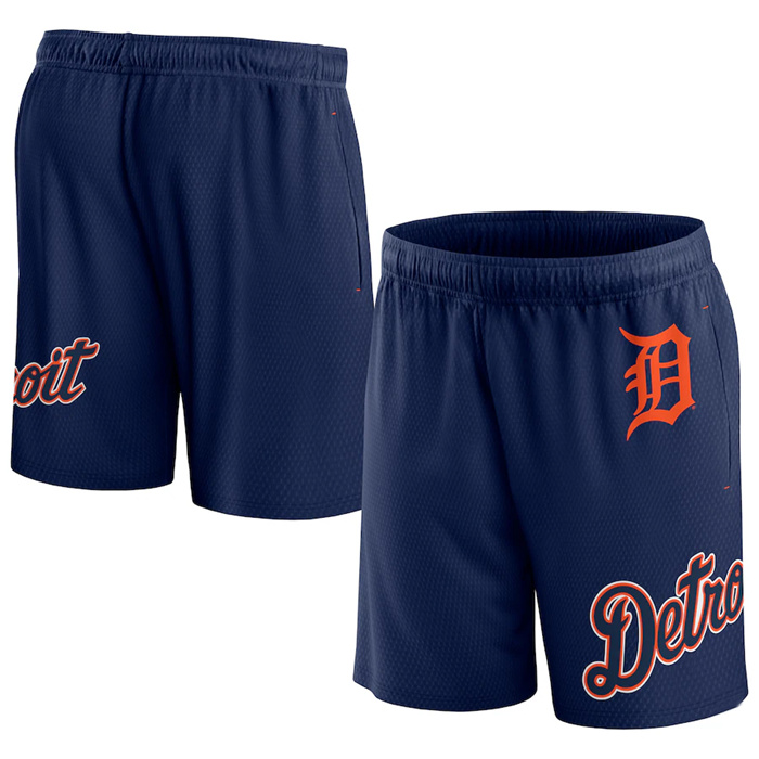 Personalized Men’s Detroit Tigers Navy Clincher Mesh Shorts
