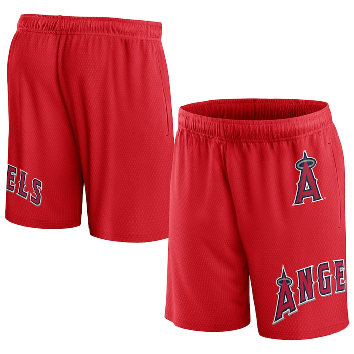 Personalized Men’s Los Angeles Angels Red Clincher Mesh Shorts